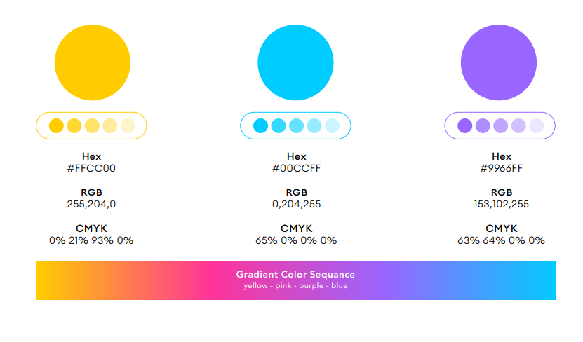 Yajny's secondary color palette