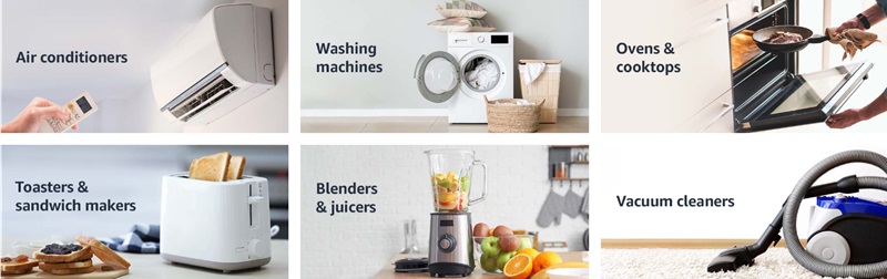 Amazon Offers on Home Appliances with Cashback Up to 7% OFF