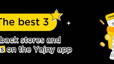 The best 3 cashback stores and coupons on the Yajny app